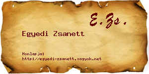 Egyedi Zsanett névjegykártya