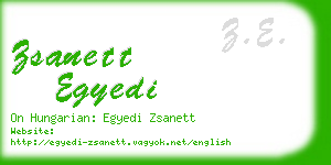 zsanett egyedi business card